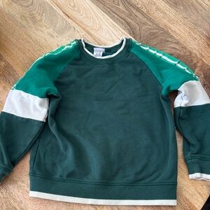 Hanna Anderson boy’s crew neck in Green and Gray
